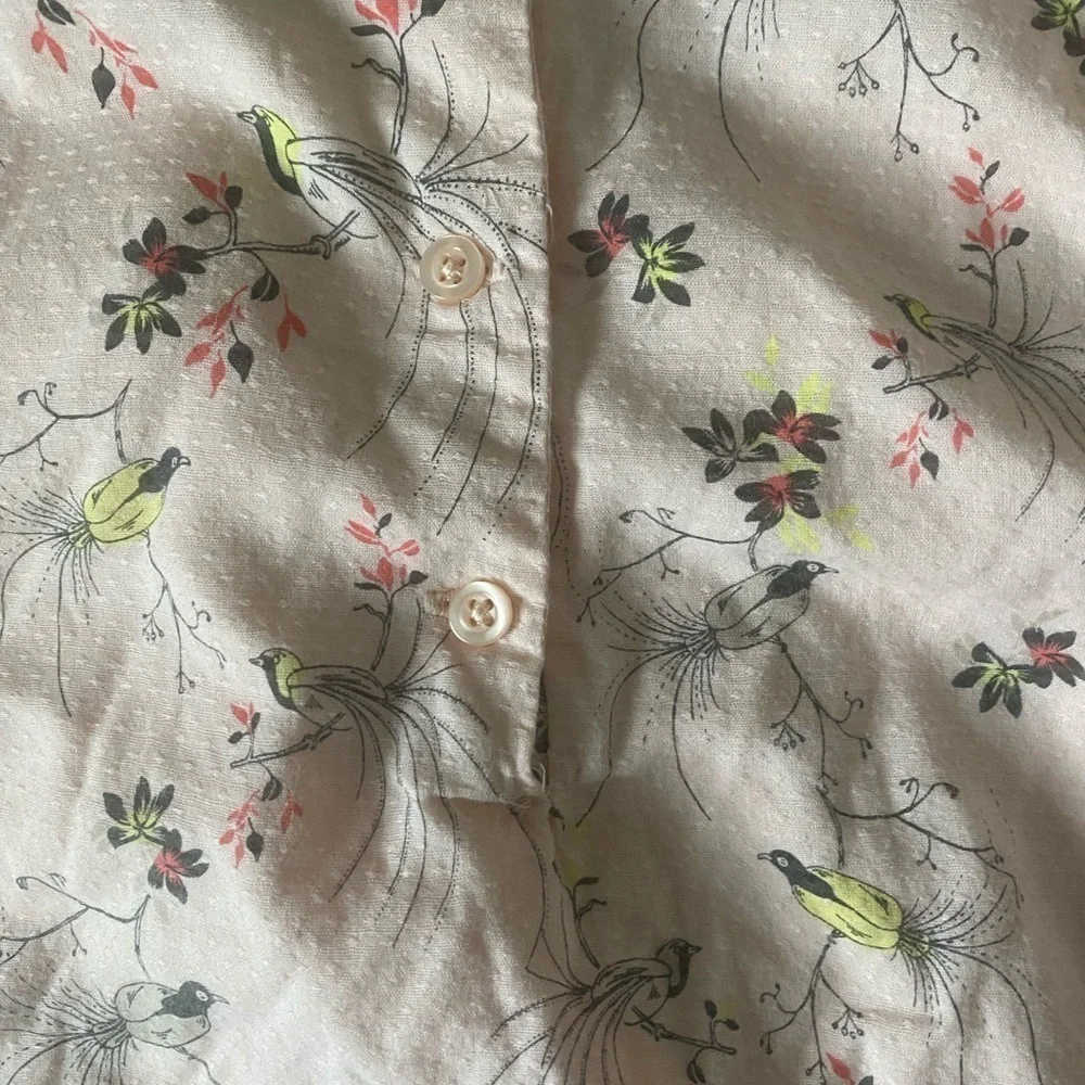 Baby‎ Gap size 2t floral bird 100% cotton top